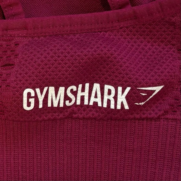GYMSHARK Sports Bra Burgundy with Strappy Back XXS - Picture 5 of 8